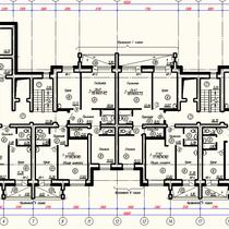 План типового этажа. Секции 1-2