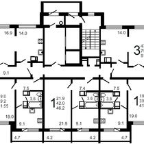 План 4 этажа